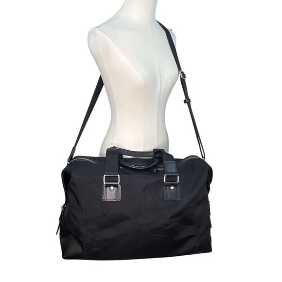 AMC Networks Black Nylon & Leather  Adjustable Shoulder Strap Duffle Bag Sz XL - Picture 2 of 12